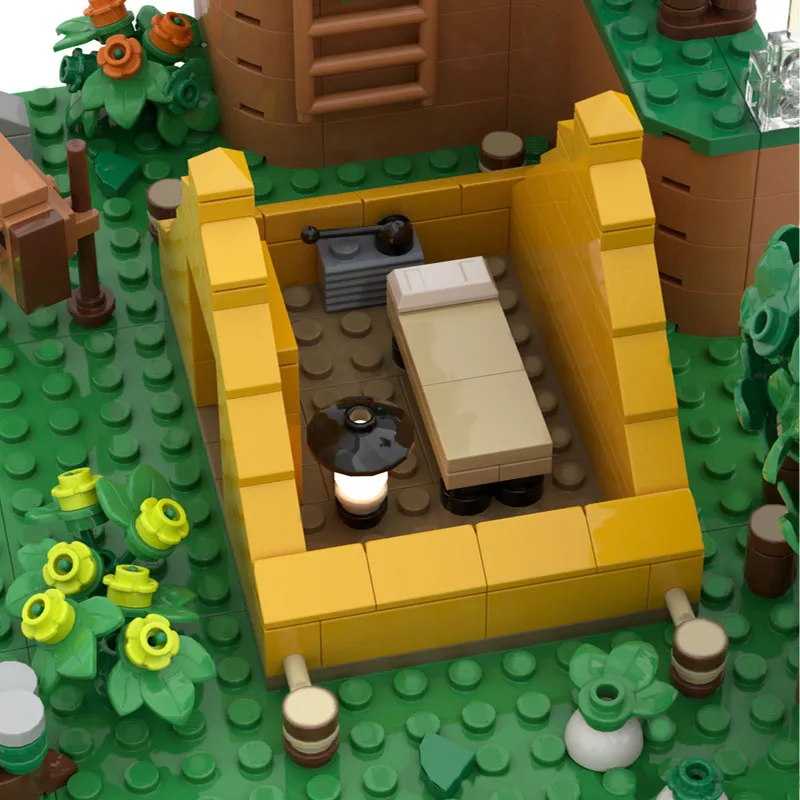 909pcs MOC VillagerTentes Dieren Crossingss Tent Scène Modulaire Bouwstenen Creatieve Assemblage Collector Display Gift