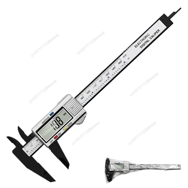 Electronic digital vernier caliper 0-150mm high-strength plastic caliper, measuring tool inner and outer diameter