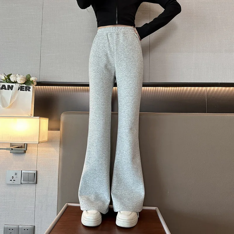 أطفال مضيئة السراويل لفتاة نمط غير رسمي الأطفال جرس التمهيد قطع السراويل تصميم الأزياء رمادي أسود اللون Sweatpants Trackpants #5