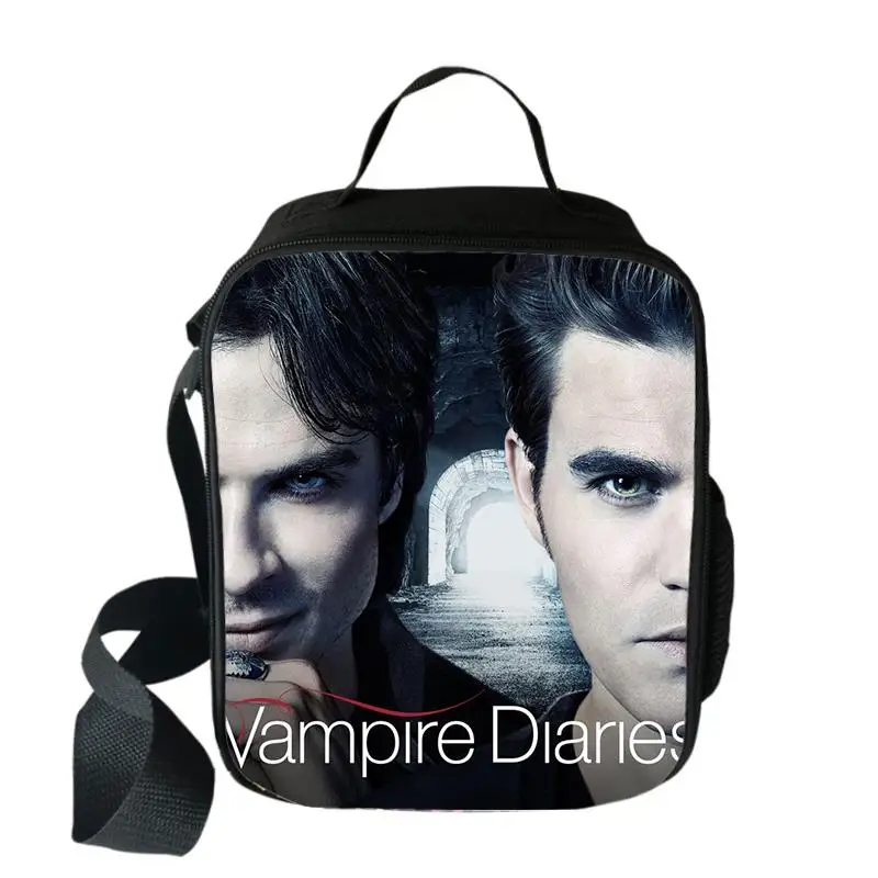 

Harajuku Cool Crossbody Vampire Diaries Lunchbox Thermal insulation Food Lunch Bag 3D Printed Picnic Insulated Handbags Ice Bags