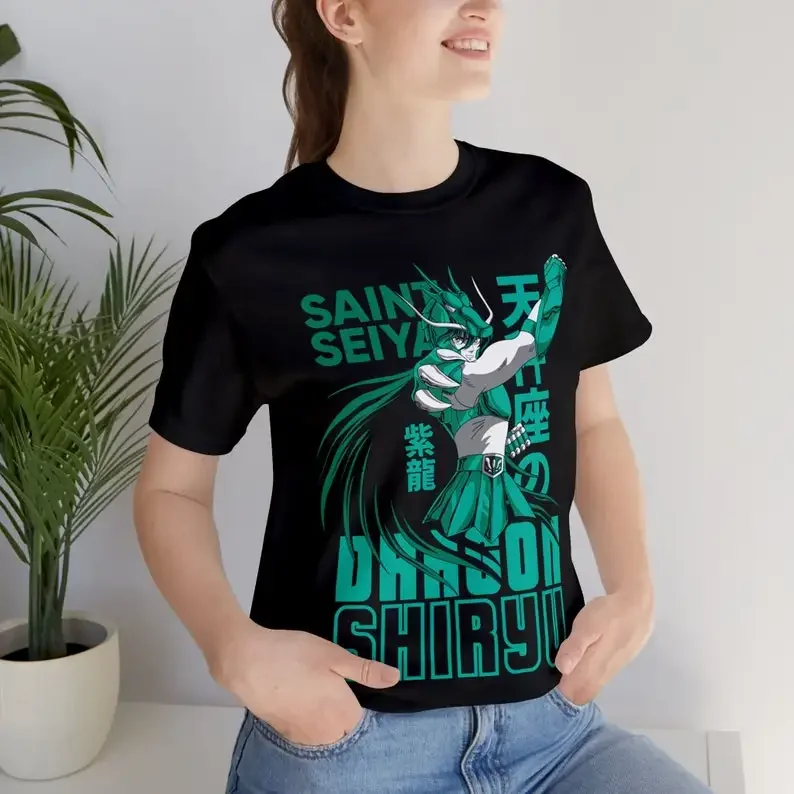 Shiryu T-shirt Unisex, Saint Seiya Anime Lover Shirt, Graphic Anime Tee