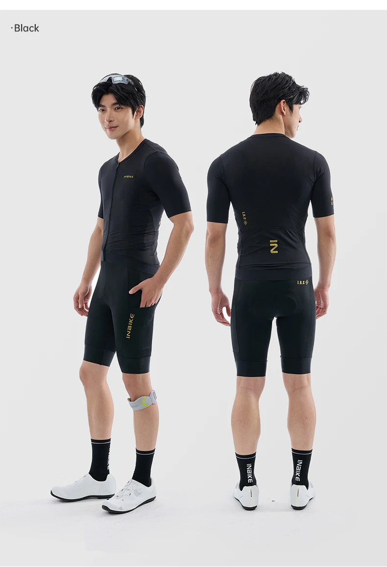 INBIKE Herren-Radtrikot, kurzärmelig, für den Sommer, schnell trocknend, atmungsaktiv, Sport-Shirt mit 3 Rückentaschen, Fahrrad-Oberteile – Detail 13