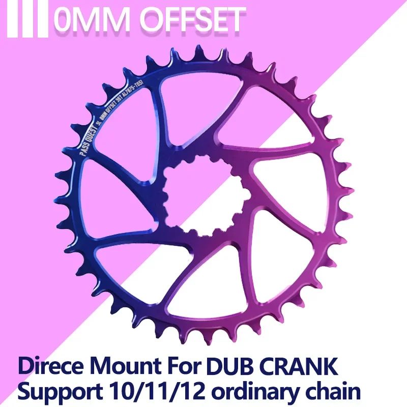 

0mm Offset Chainring Narrow Teeth Chainwheel 30T 32T 34T 36T 38T 40T 42T Rainbow Direce Mount for SRAM NX XX1 Eagle