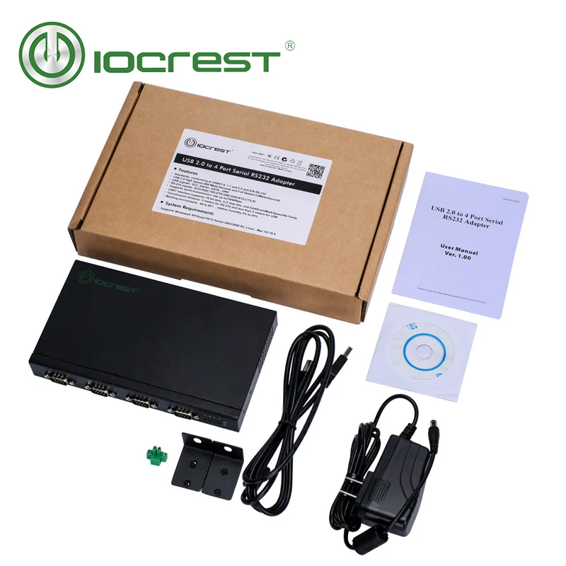 Imagem -06 - Iocdescanso Usb 2.0 para Portas Conversor Serial de Pinos e Adaptador Rs232 Db9 de Pinos Controlador Hub Ftdi Chipset