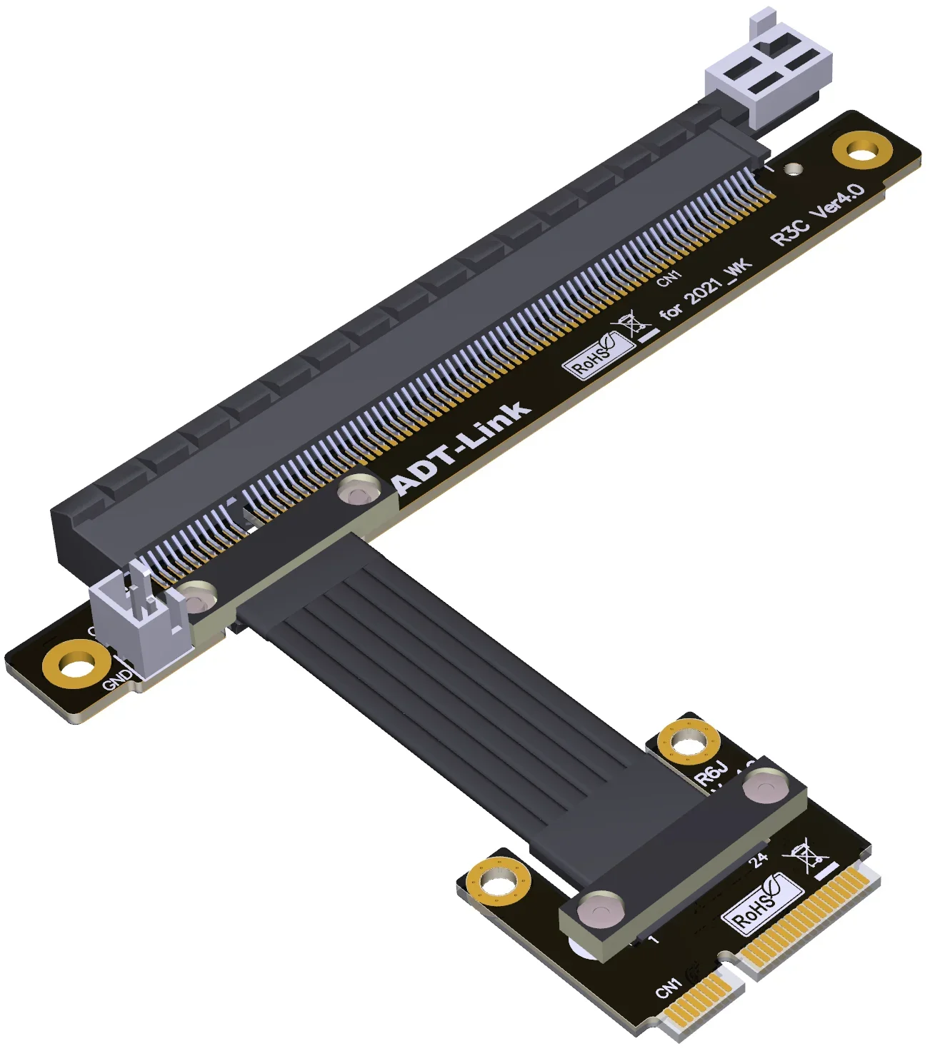 ADT 2022 Mini-PCIE Wireless Network Card Adapter GPU Extension Cable PCIe4.0 X16 Riser MPCIe To 16X Gen4 Brand Computer Upgrade