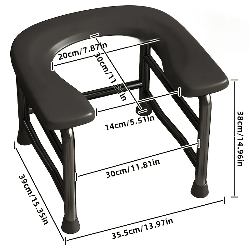 طقم مجاني مكون من ثلاث قطع (لوح حمام، وسادة، قعادة) كرسي مرحاض ثابت من الفولاذ الكربوني، مقاوم للصدأ وسهل التنظيف، مناسب لحلول الحمام المؤقت في الهواء الطلق #6