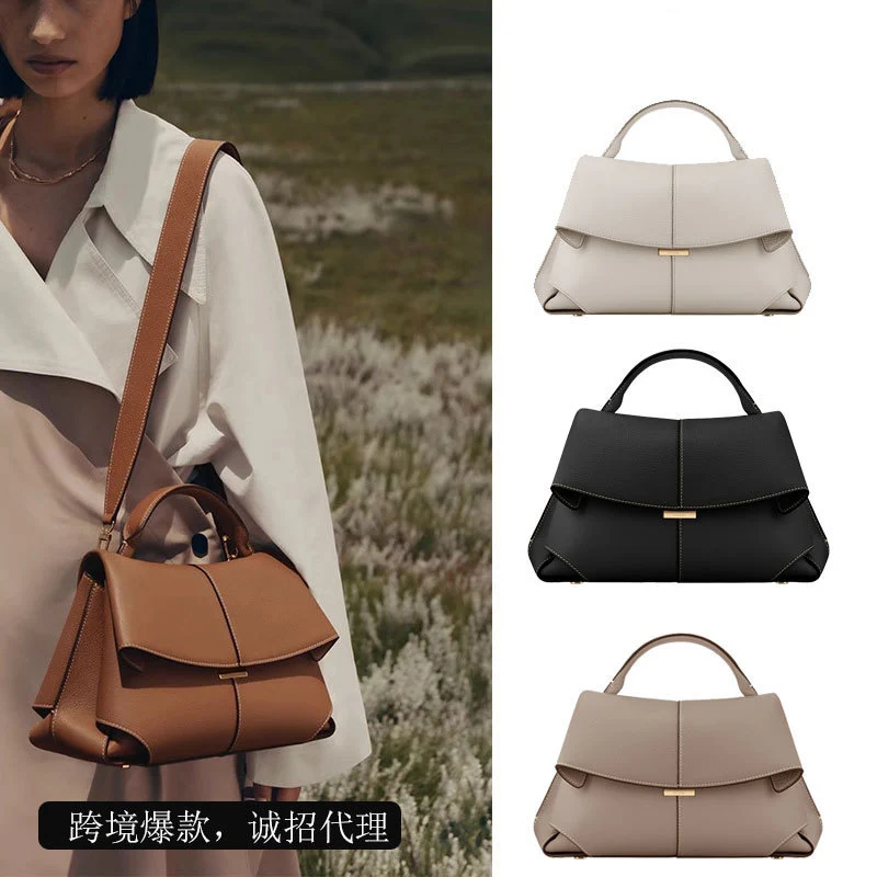 

Новая универсальная женская сумка из натуральной кожи 2026 года, нишевая модная сумка-мессенджер через плечо в форме полумесяца