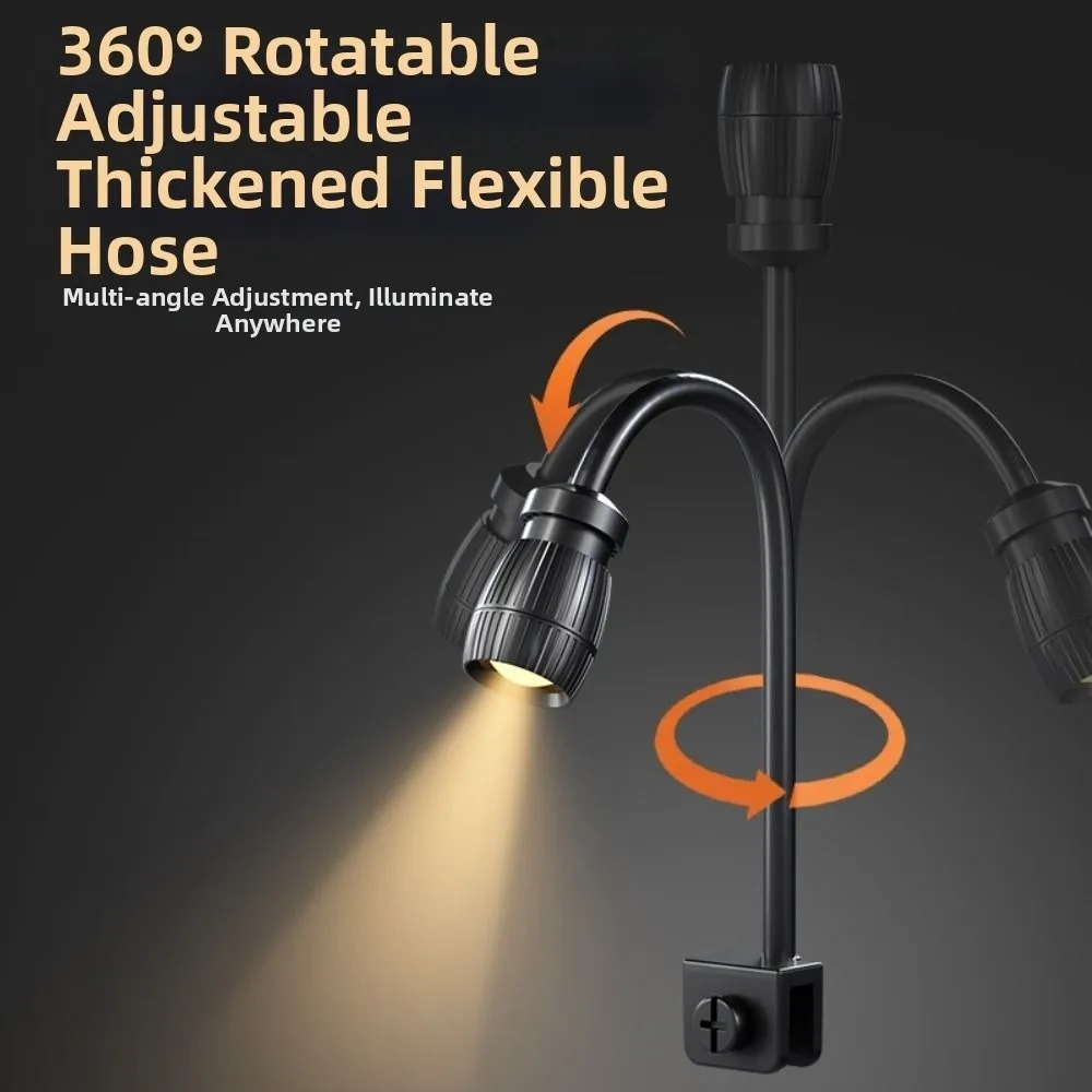 

Adjustable Zoom Mini Clip-on Aquarium Lamp 3W 360 Degree Rotation Adjustable Focus Spotlight USB 3 Color Modes