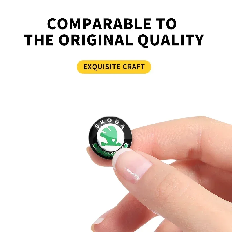 Aluminum Car Key Shell Sticker Badge Decals For Skoda Octavia A5 Superb Old Febia Roomster 2013 2005-2008 Rapid Roomster Kodiaq