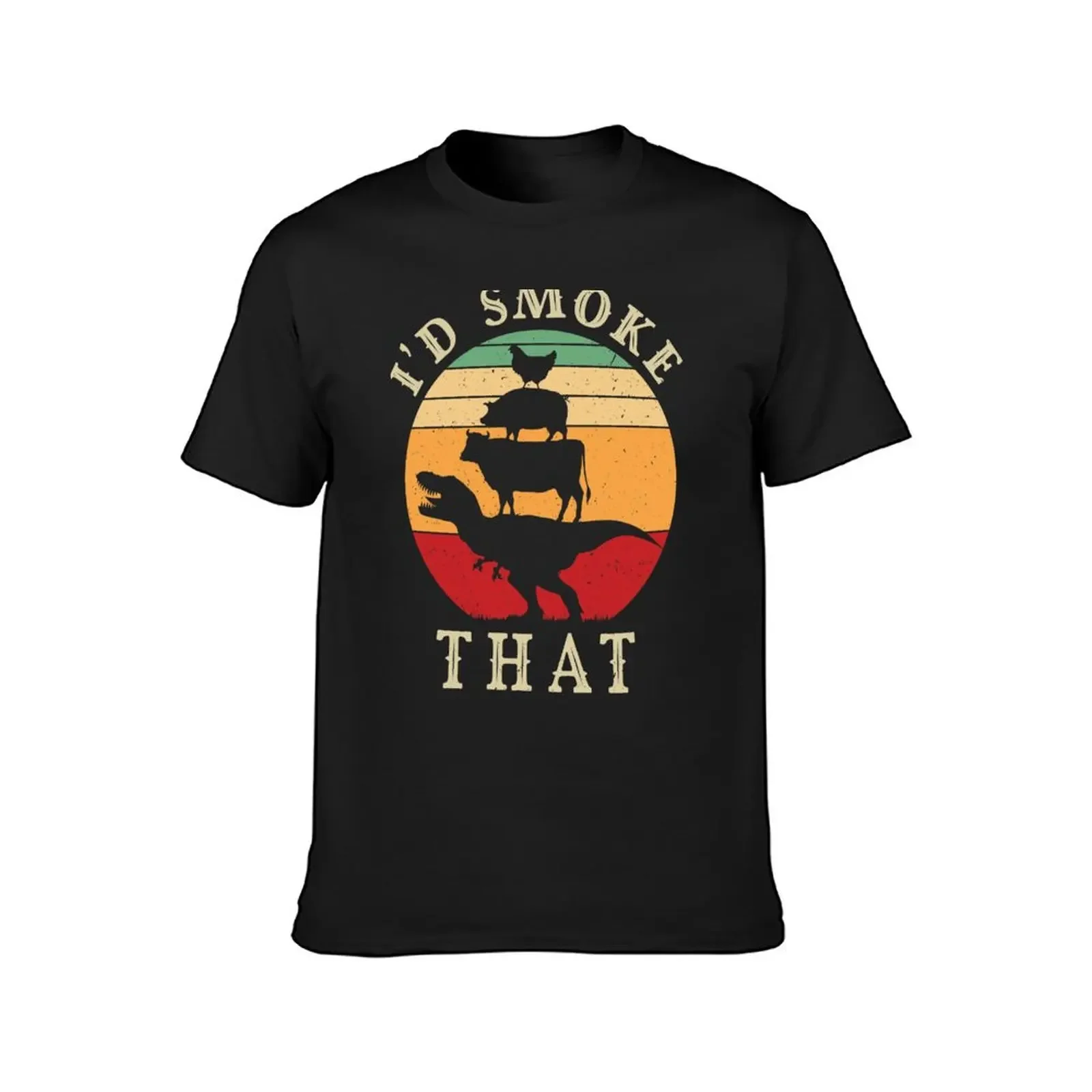 I'd Smoke That Perfect Pitmaster Gift Meat Grilling Barbecue Meat Smoker T-rex T-Shirt anime figures mens graphic t-shirts anime