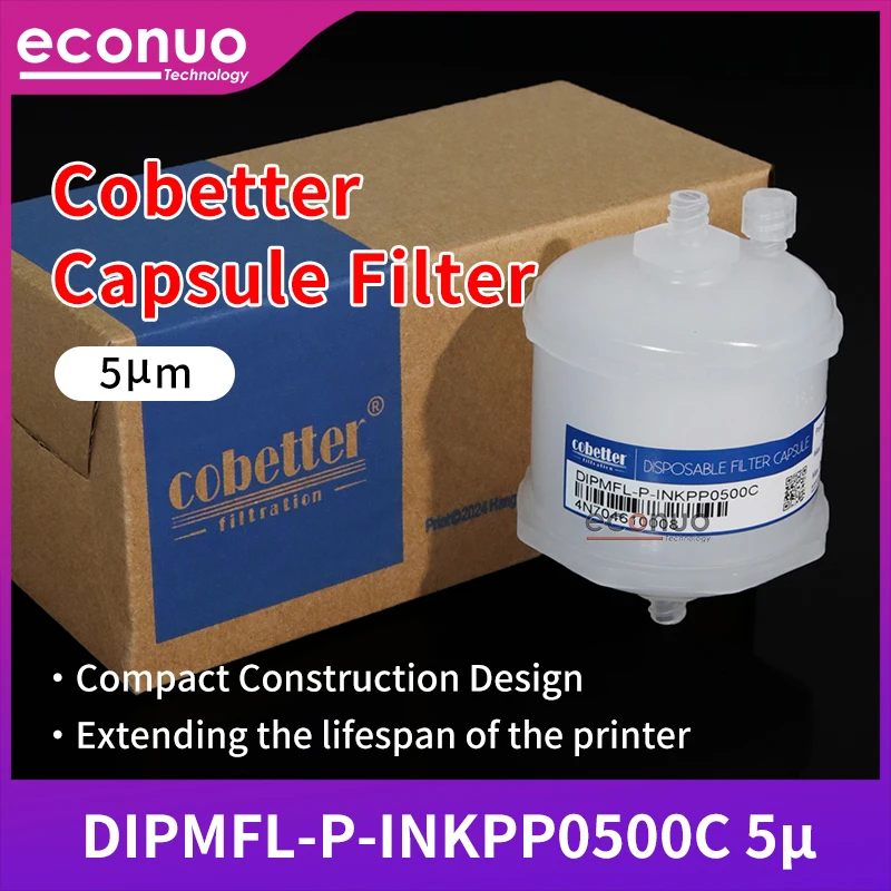 

Cobetter High Precision Capsule Ink Filter DIPMFL-P-INKPP0500C 5μ For Inkjet Printer Printing Machine 5 Microns