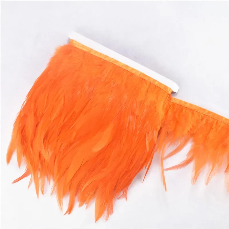 2 Meter/Los Fasanenfedern-Bordüren, Fransenband 10-15CM/4-6" Burgunderrote Federn für Bastelarbeiten, Kleidung, Hochzeitsdekoration – Detail 8