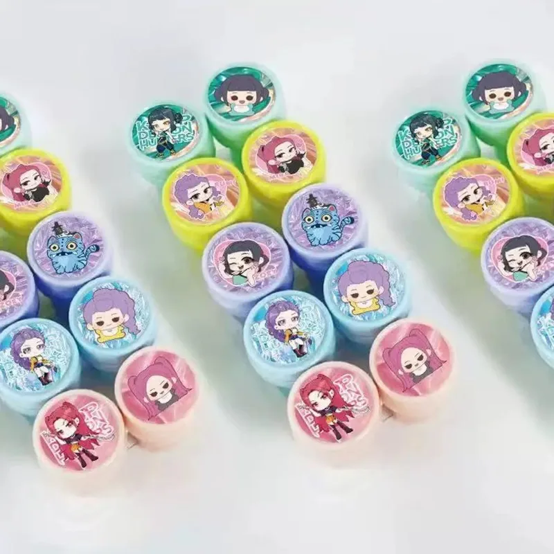 12PCS The Hunter Girl Group Anime Kids Stamp Set Birthday Party Favors DIY Painting Teaching Tool Photo Album Decorations Party - view 3