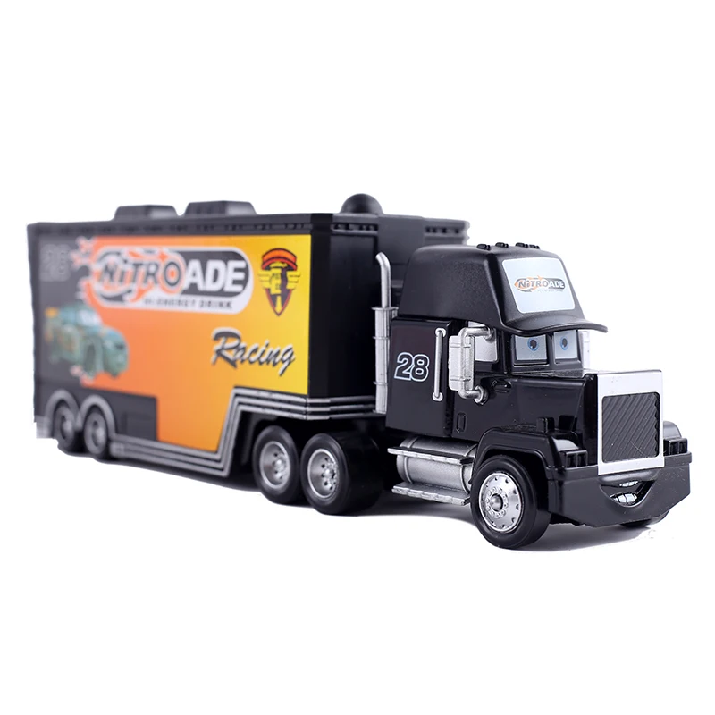 Auto-Transporter Lightning McQueen Jackson Storm Daniel Swervez Chick Hicks' Transporter Legierungs-Druckgussmodell Spielzeug-Container-LKW Geschenke – Detail 3