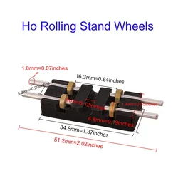 1pc/2pcs 1:87 Ho Railway Train Treadmill Wheels Rolling Road Wheels Rolling Stand Wheels Locomotive Test Stand Wheels