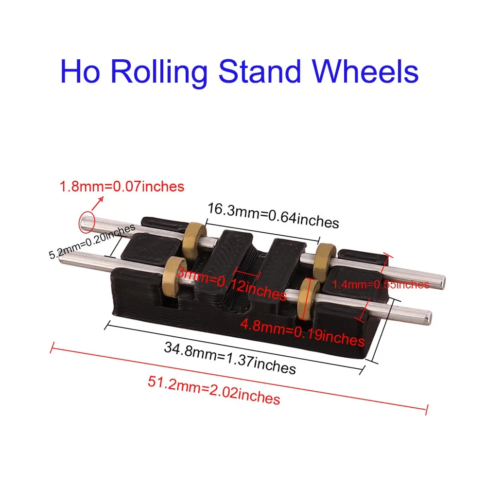 1pc/2pcs 1:87 Ho Railway Train Treadmill Wheels Rolling Road Wheels Rolling Stand Wheels Locomotive Test Stand Wheels