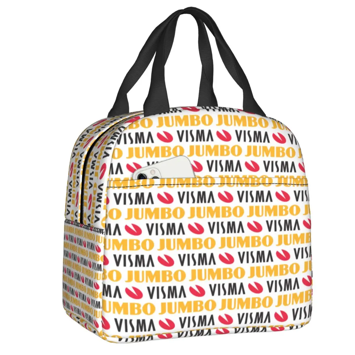 Custom Jumbo Insulated Lunch Bag for Women Leakproof Visma Cycling Team Cooler Thermal Lunch Tote Office Work School