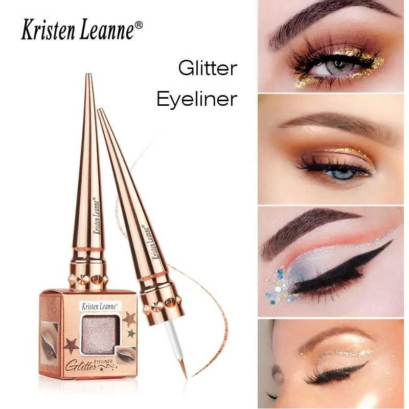 Glitter Eyeliner Star Diamond Liquid Eyeliner No Ink Leakage Durable Not Easy To Smudge Waterproof Eyeliner Liquid Makeup 10ml