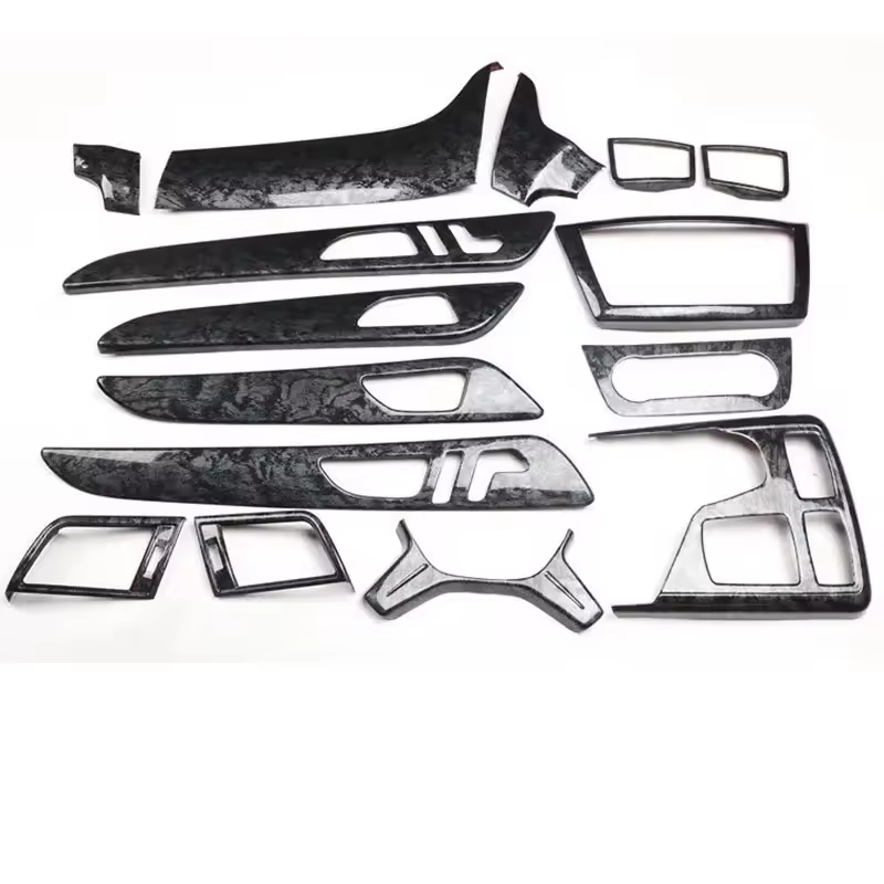 For Mercedes Benz ML GL W166 X166 2012-2015 Interior Black Wood Color Moulding Trim Panel Decoration Cover Car  Accessories