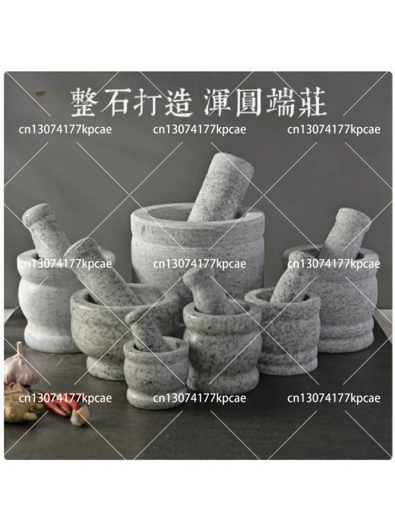 Large Mortar And Pestle Set for Grinding And Mashing Spices Chili Medicine - Home And Commercial Grade Crusher Pestle Tool