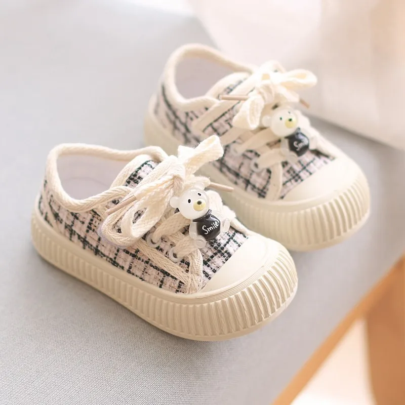 Spring and Autumn Children\'s Canvas Kindergarten Indoor Girl Soft Bottom New Shoes Breathable