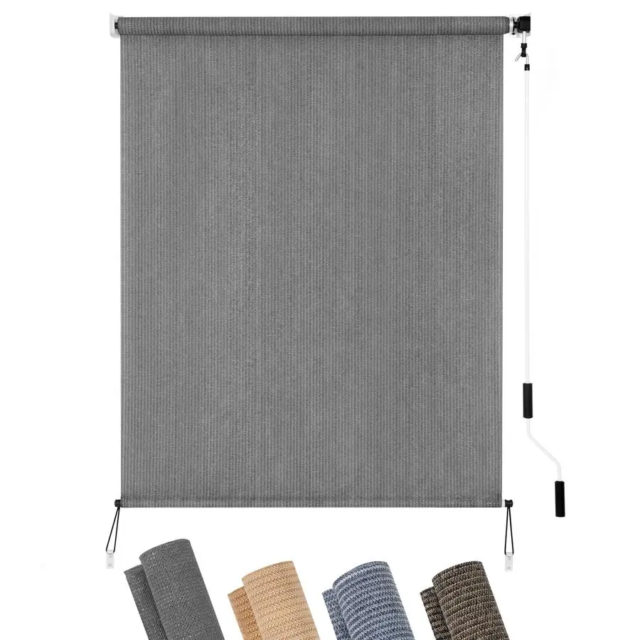 

Patio Shades Roll Up Outdoor Blind, 48 W x 72 H Cordless Sun Shade Privacy Screen with 90 UV Protection Exterior Roller Shade Cl