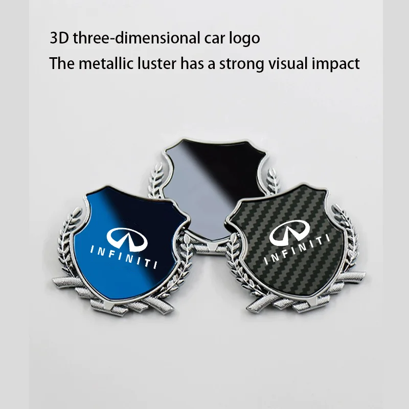 

Car Stickers 3D Metal Accsesories Auto Accessory Triangle Window Sticker for Infiniti Q50 Q70 QX70 QX80 FX37 FX35