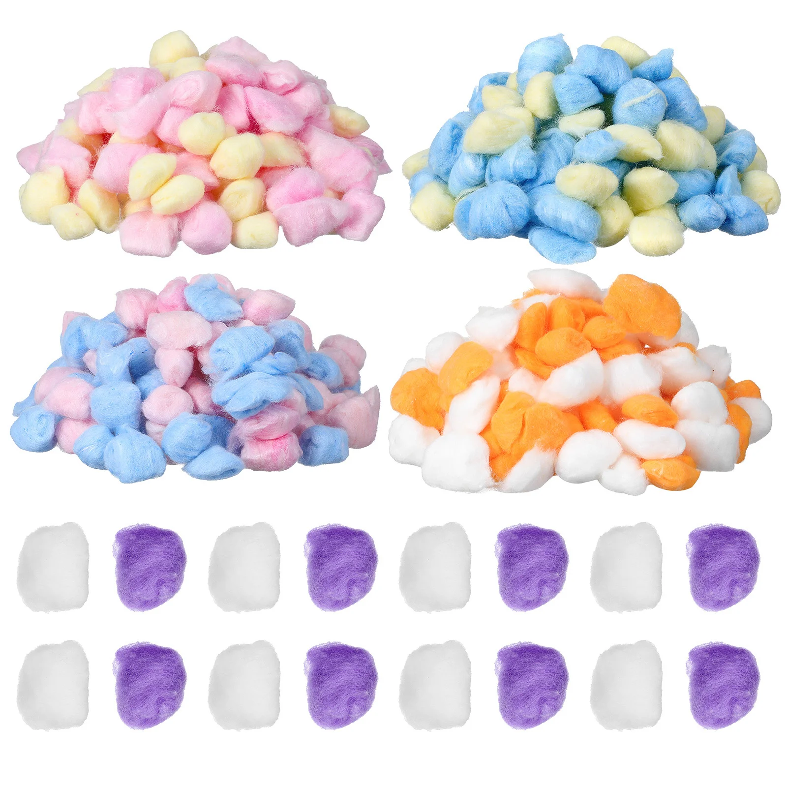 

500pcs Colored Cotton Balls For Crafts Soft Pompoms Bulk Diy Craft Supplies Mini Pom Poms Balls Handicraft Decorations Pet Nest
