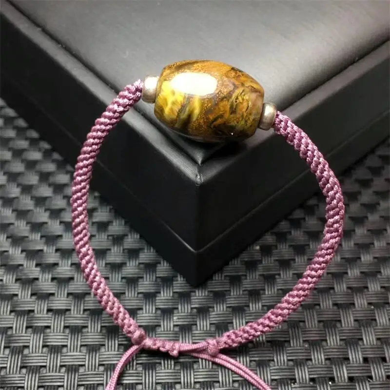 S925 Natural Peter Stone Bucket Bead Woven Bracelet Reiki Healing Fengshui Stone For Man Women Exquisite Holiday Gift 1pcs