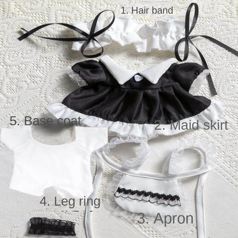 20cm cute baby clothes maid outfit cute lace super cute skirt apron cotton doll clothes