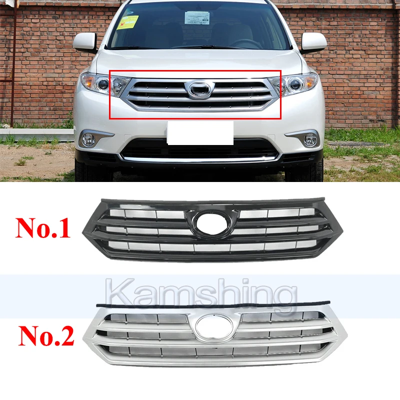 

Kamshing Front Bumper Grill Mask Radiator Grille For Toyota Highlander 2012-2014 Racing Grills