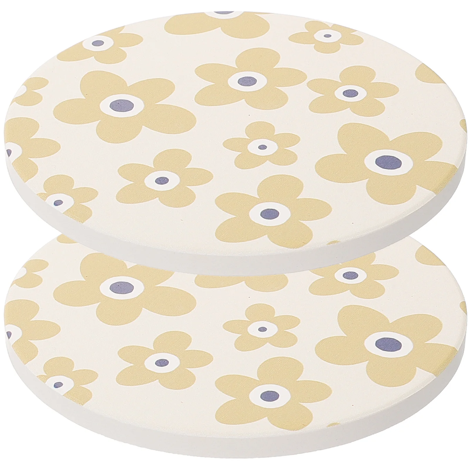 

2Pcs Non Coaster Vintage Bohemian Decorative Pot Mat Floral Tea Mug Cup Pad Table Protector Drink Coasters