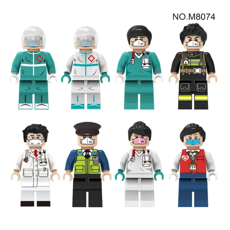 Arzt- und Krankenschwesterpuppen, Lernspielzeug, Minifiguren, humanoide Puppen, Kinderspielzeug, Geburtstagsgeschenke, Zeichentrickfiguren. – Detail 7