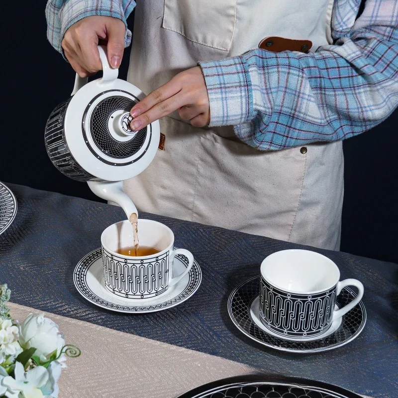 Simple European-Style Tea Set Ceramic Coffee Cup Light Luxury British Afternoon Coffee Cup And Saucer Combination Gift Box