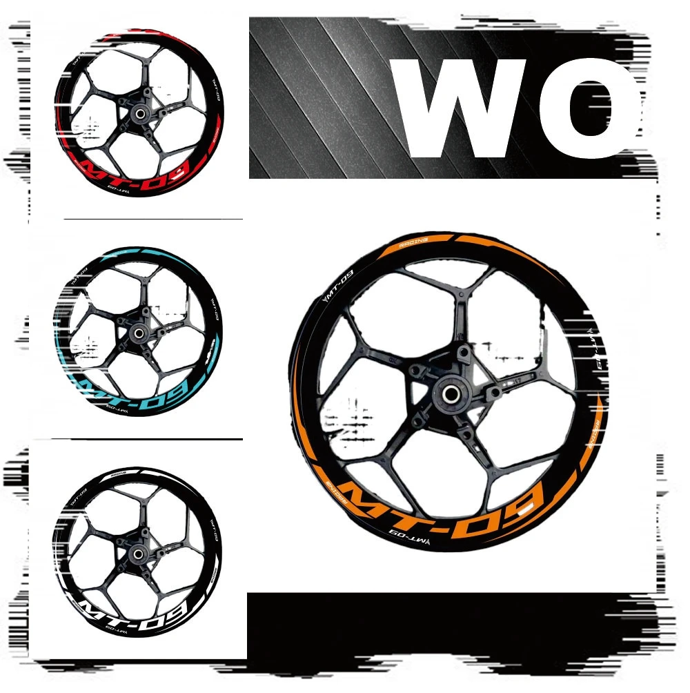 Applicable to MotorcycleYAMAHA Locomotive MT-09 Hub Rim Steel Rim Waterproof Reflective Sticker Applique