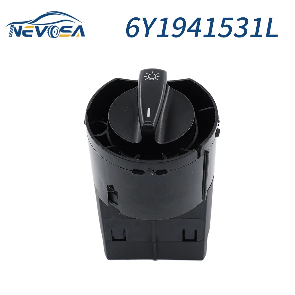 NEVOSA 6Y1941531L Car Headlight Fog Lamp Light Control Switch For Audi A3 1997-2003 For Skoda Fabia 2000-2008 Without Panel