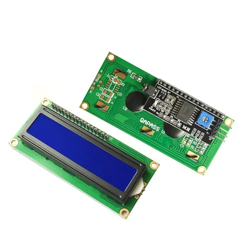 LCD1602 1602 LCD Module Blue / Yellow Green Screen 16x2 Character LCD Display PCF8574T PCF8574 IIC I2C Interface 5V Cables