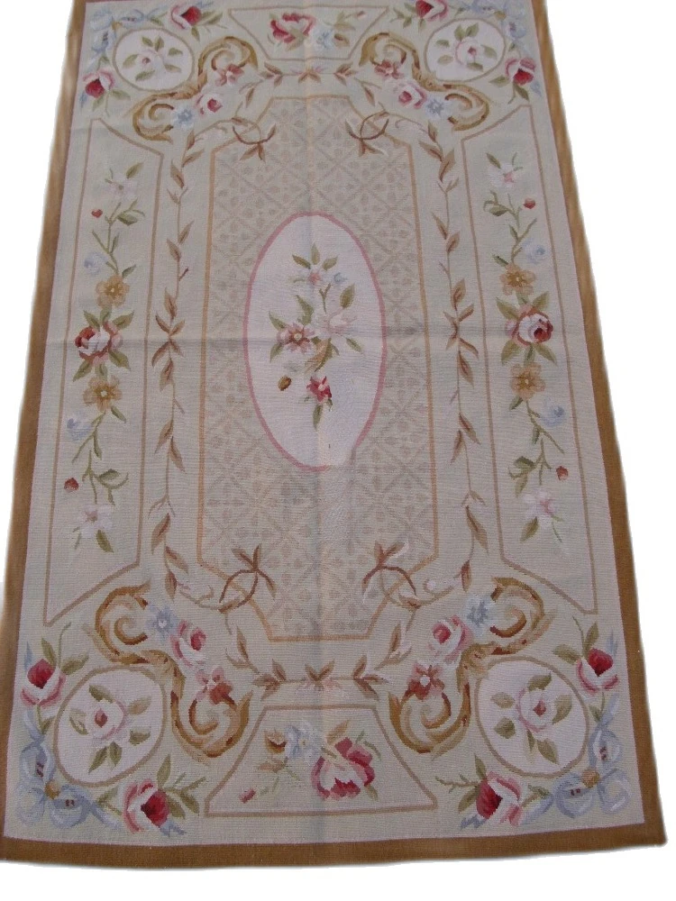 

3'x5' Aubusson rugs handmade woolen carpets hand woven rugs for home decoration bedrooom carpets
