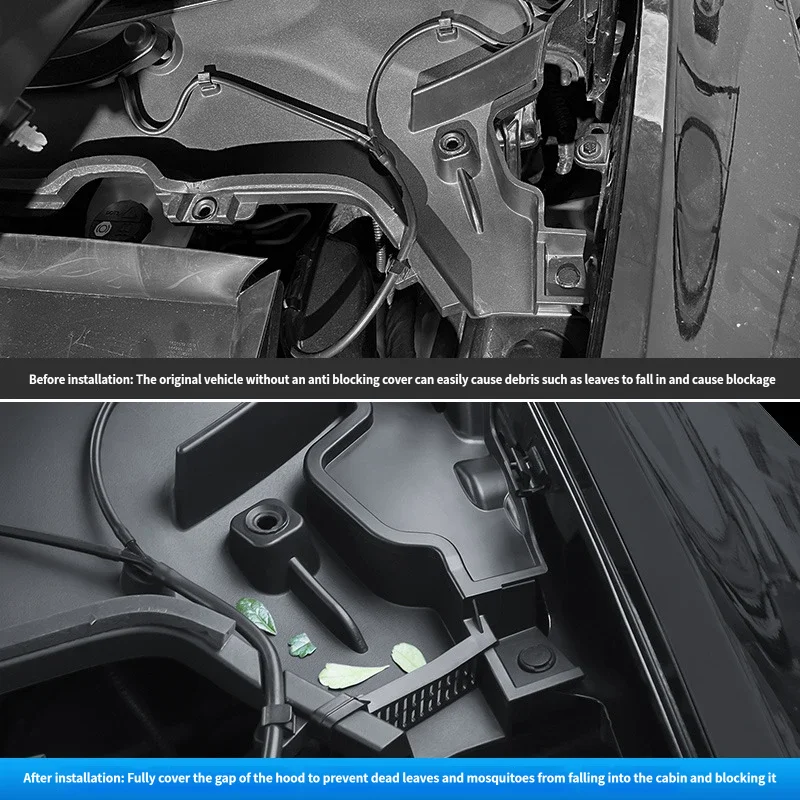 CT For Tesla Model Y/YL Highland Model 3 Juniper 2026 Front Cabin Anti-Clog Cover Water Channel and Leaf Blocking Mod Accessory