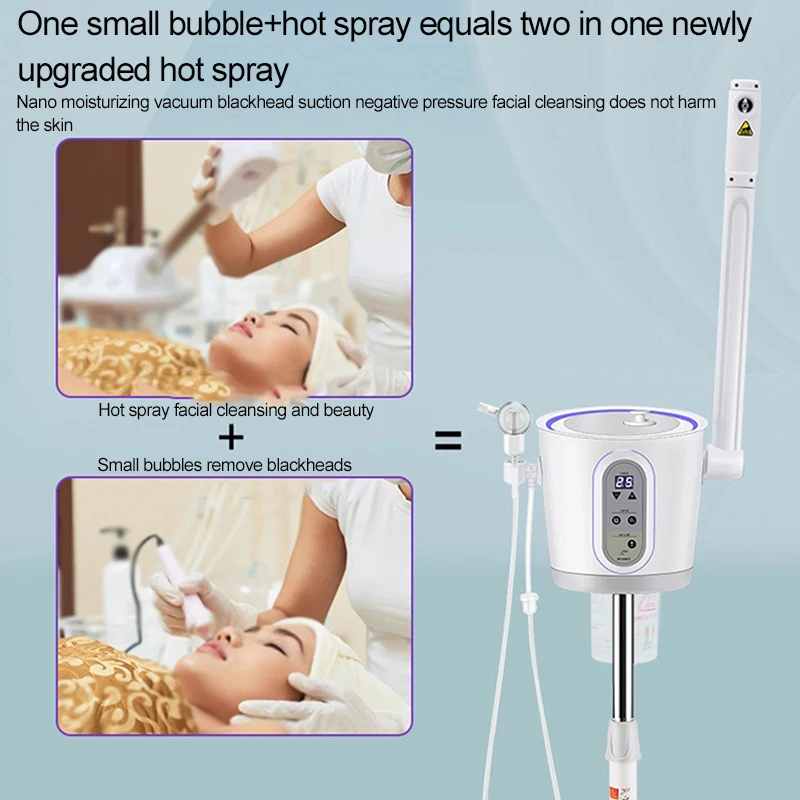 Koude en warme spray Mee-eter Twee-in-één gezichtsreiniging en hydraterende nano-spray Kleine bubbel Schoonheidssalon