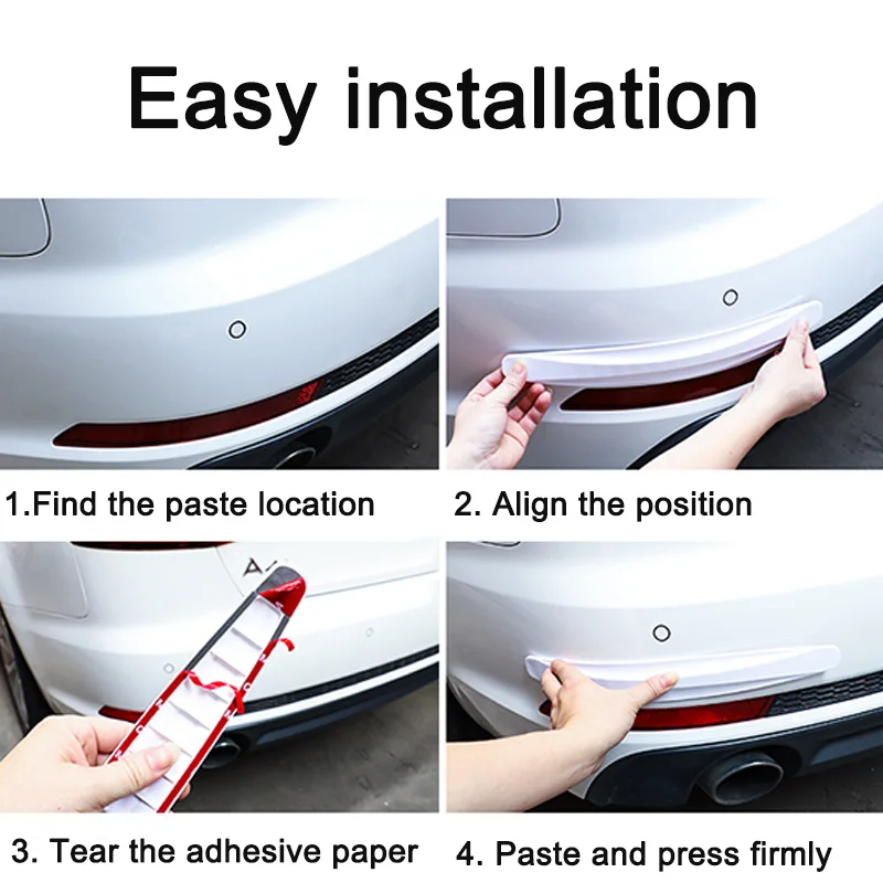 2/4 stücke Auto Stoßstange Schutz Streifen Schutz Ecke Schutz Streifen Scratch Protector Crash Klinge Anti-kollision Auto Zubehör – Detail 3