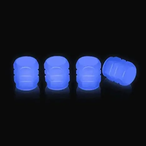 8pcs Car Luminous Tire Valve Caps Fluorescent Night Glowing Motorcycle Bicycle Bike Wheel Tyre Hub Valve Stem Caps Decor 1/ 4pcs