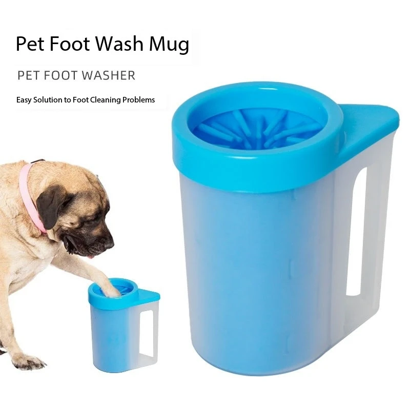 Soft Dog Paw Cleaning Cup Detachable Dog Paw Cleaner 360 Degree Rotating Brush with Handle Easy to Clean Pet Foot Cup for Pet