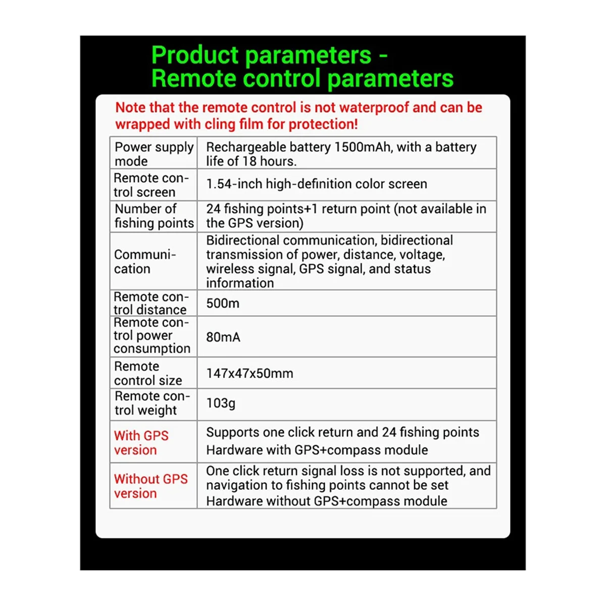 

Y15ARX40G Wireless Remote Control Kit One-Hand Transmitter 12V 24V 50A Power Receiver GPS One Click Return for RC Tug Boat