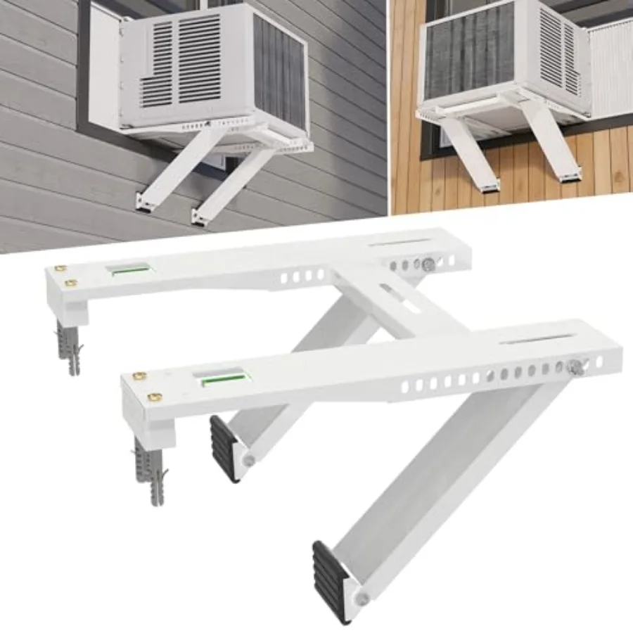 

Window Air Conditioner Support Bracket, Heavy Duty Window AC Brackets with 2 Arms, Universal Air Conditioner Brackets, Fits 5,