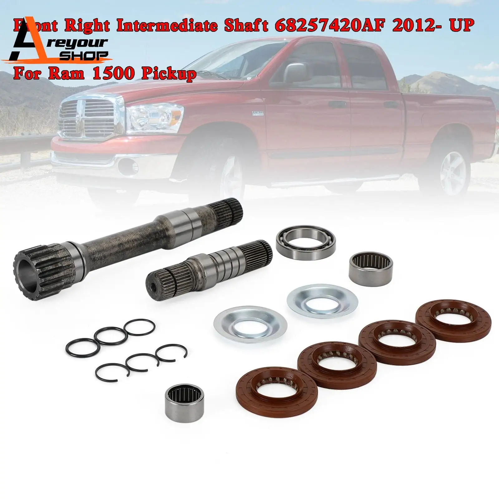 Front Right Intermediate Shaft 68257420AF 2012- UP for Ram 1500 Pickup
