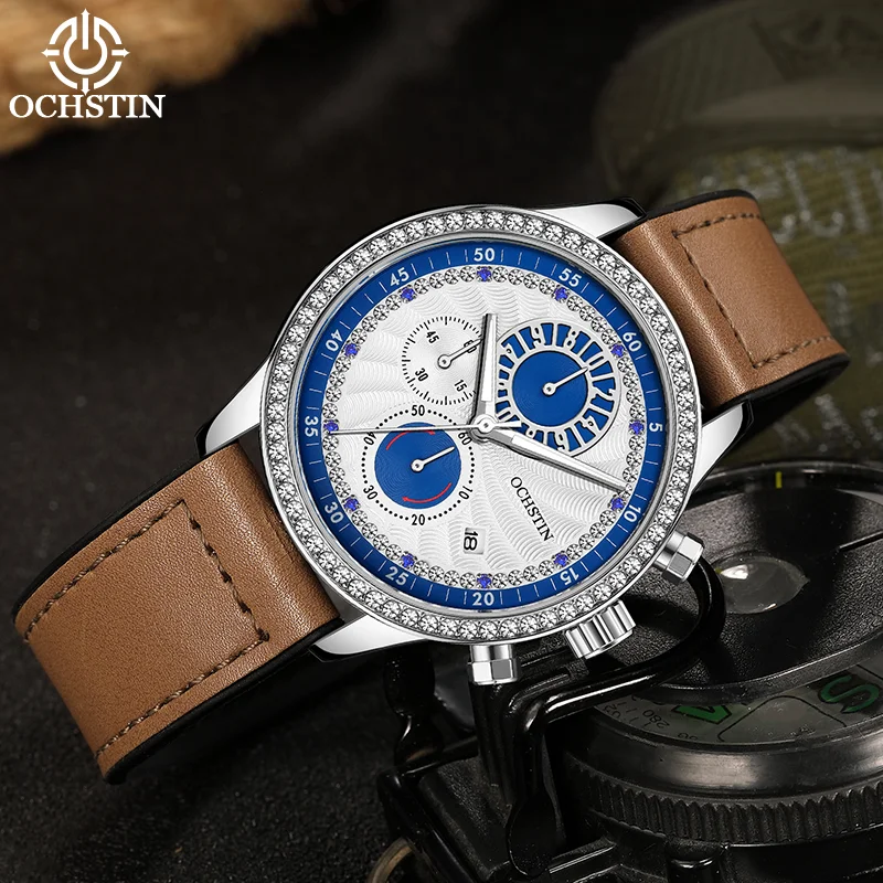 Montre à quartz tactique OCHSTIN Commander pour homme, design pratique avec boucle magnétique, robuste et multifonctionnelle, montre-bracelet pour homme