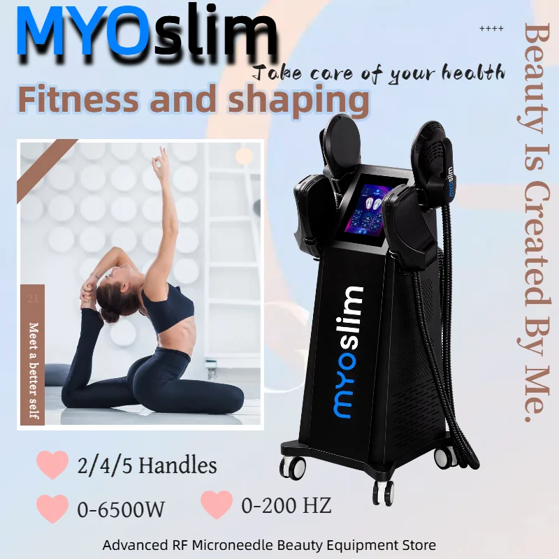 

MYOSILM EMS RF High Intensity EVibration Pulse Electromagnetic Body Shaping Professional Muscle Growth And Fat Burning Machi