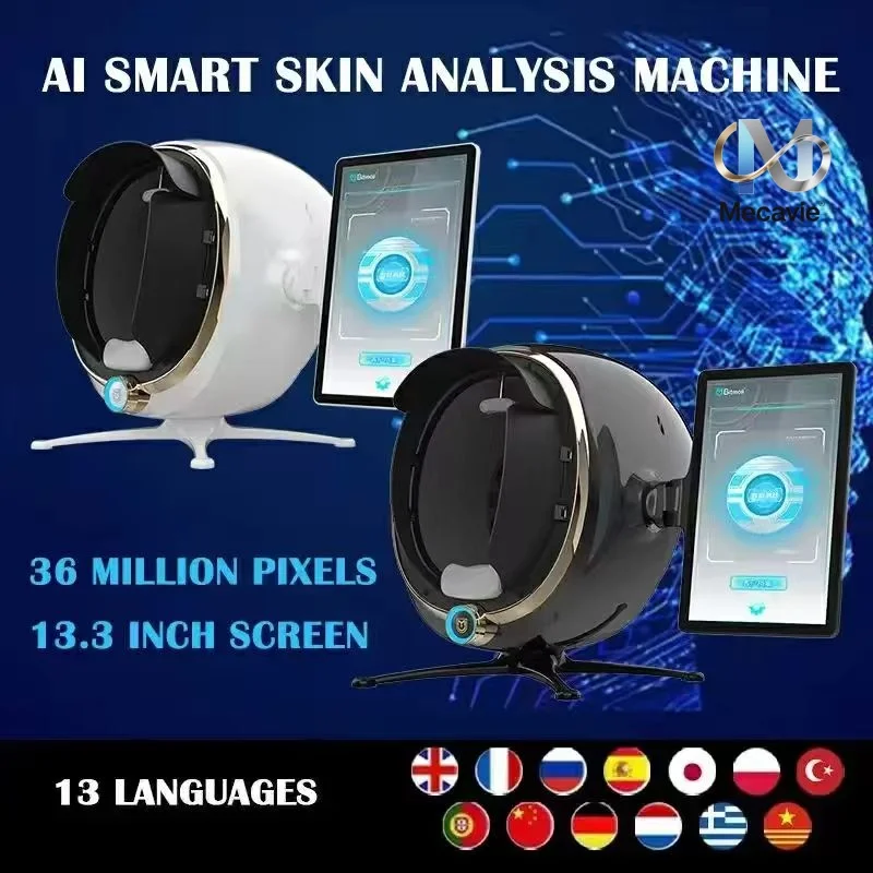 2025 最新の 3D 肌診断システム 3600 万ピクセル顔分析機肌水分検出アナライザーサロン使用デバイス