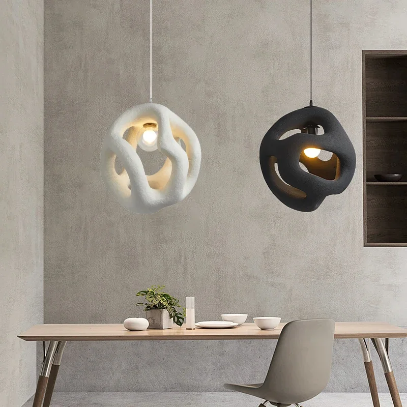 Wabi-Sabi nuovo stile di Design lampada a sospensione soggiorno casa camera da letto sala da pranzo resina apparecchi di illuminazione a LED a sospensione per interni di fascia alta